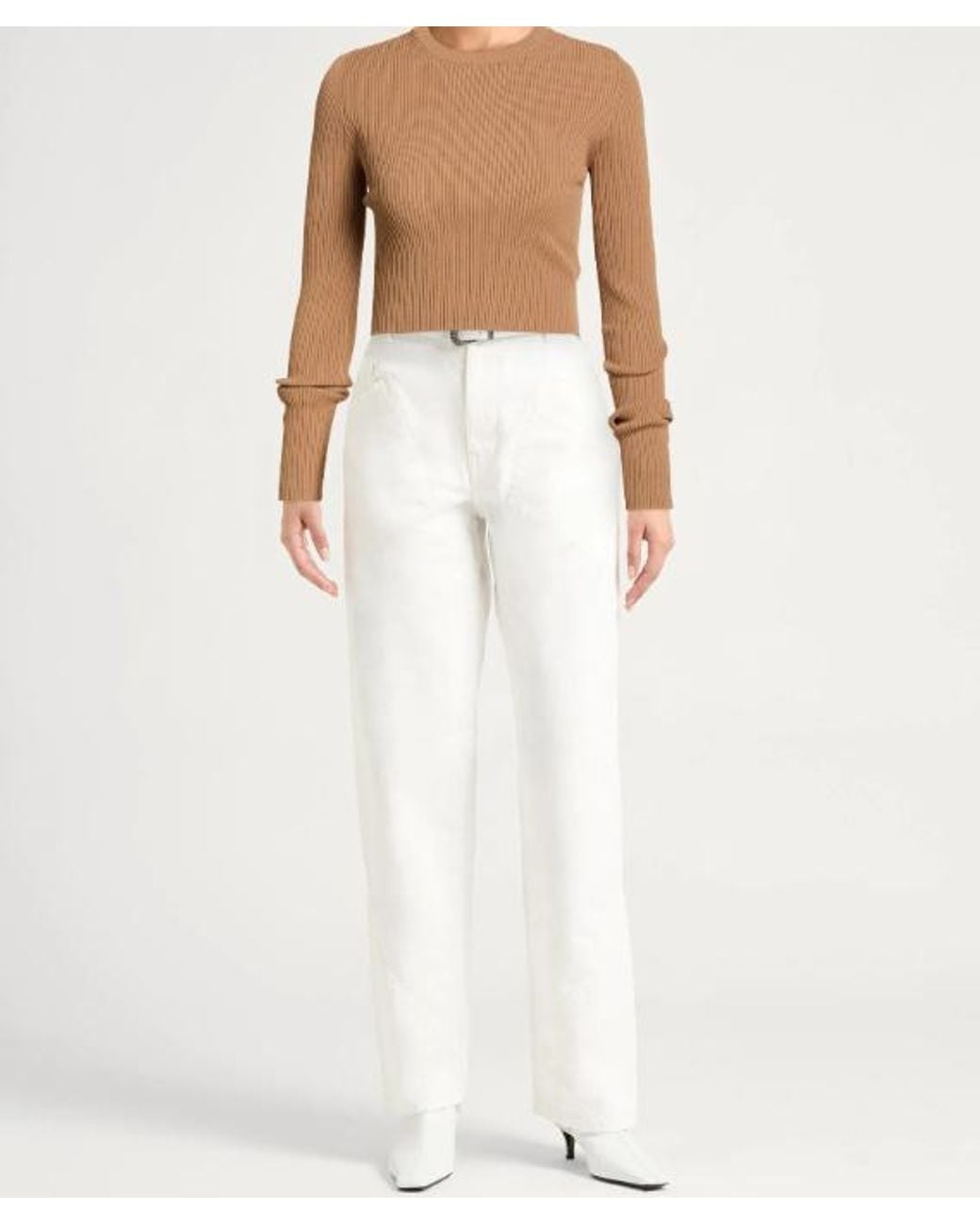 Max Mara White Long-Sleeved Sweater