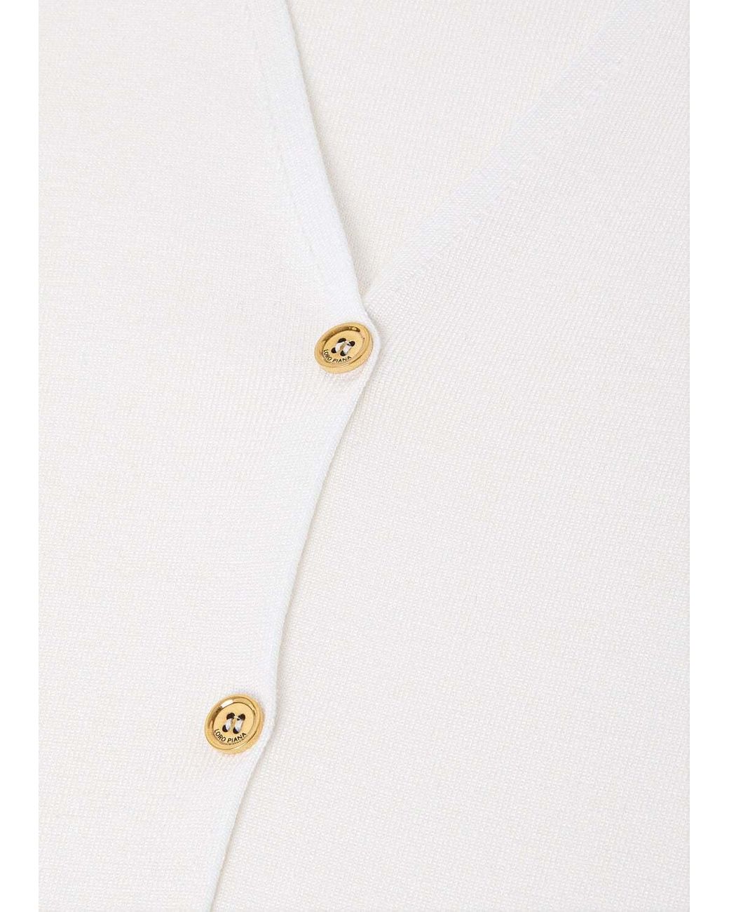 Loro Piana White Siena Cardigan