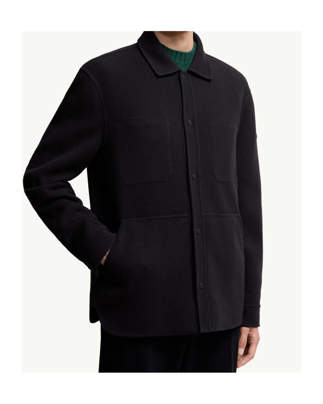 Moncler Blue Tagnit Reversible Shirt Jacket for men