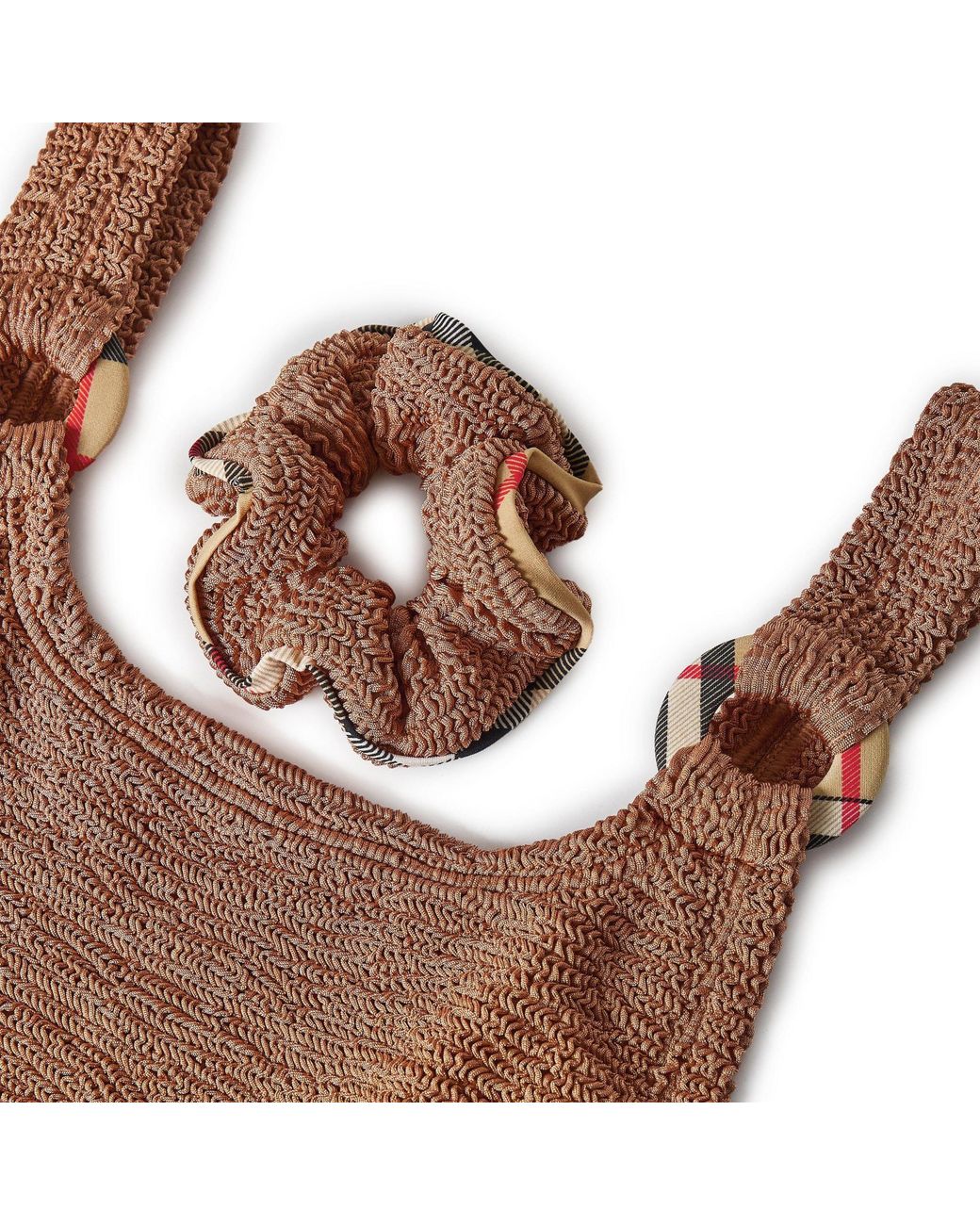 Burberry Brown Solid Color Swimsuit