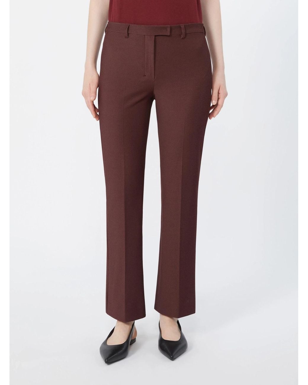 Max Mara Purple S High Waist Slim Pants