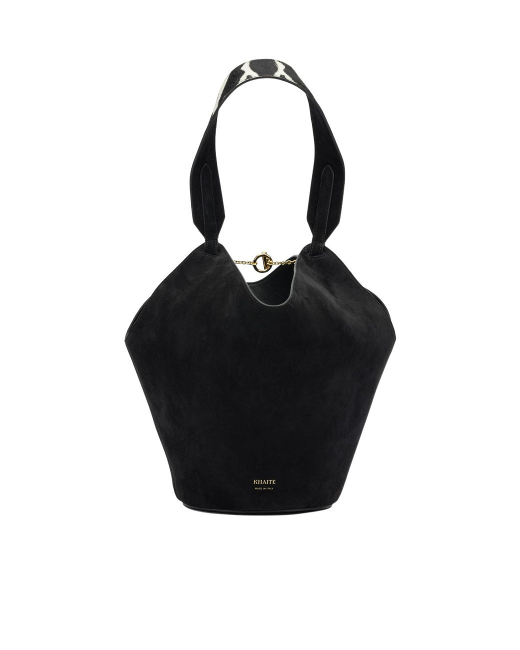 Khaite Black Lotus Mini Tote Bag