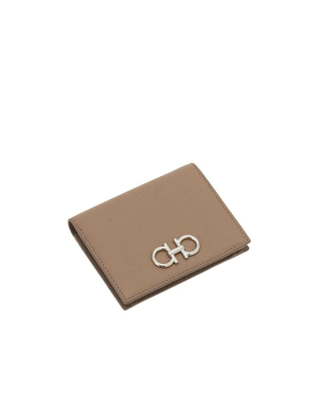 Ferragamo Natural Gancini Compact Wallet