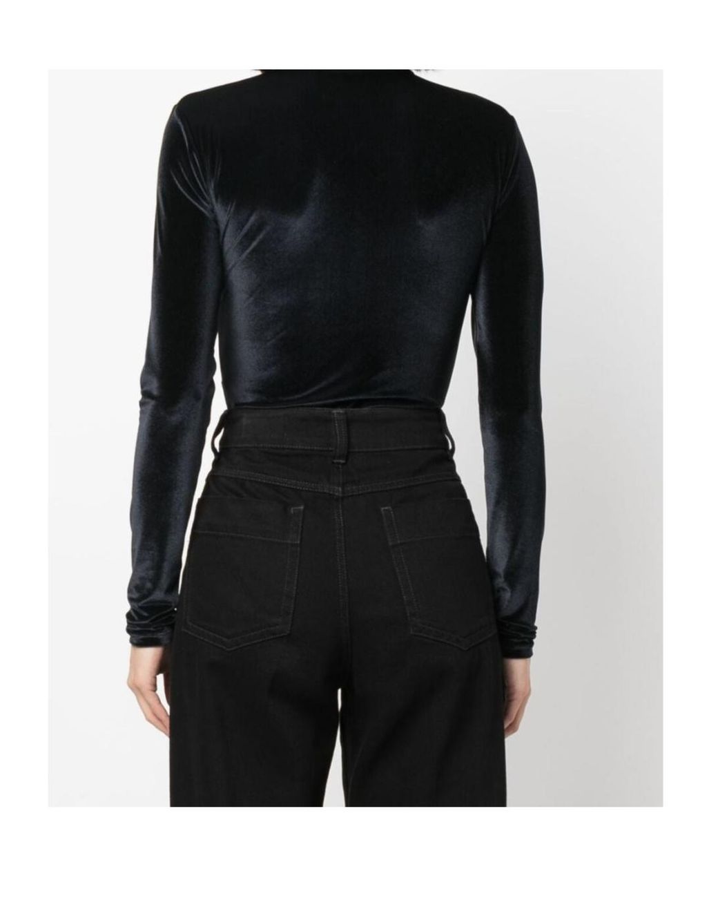 Filippa K Black Zip-Up Velvet Body