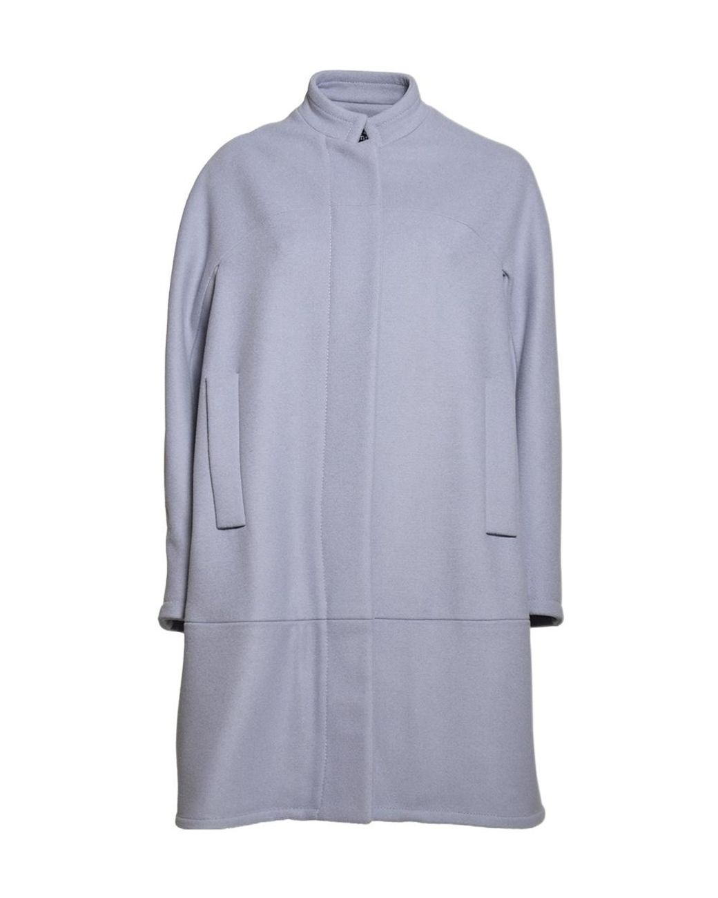 Gianluca Capannolo Blue Mandarin Collared Coat