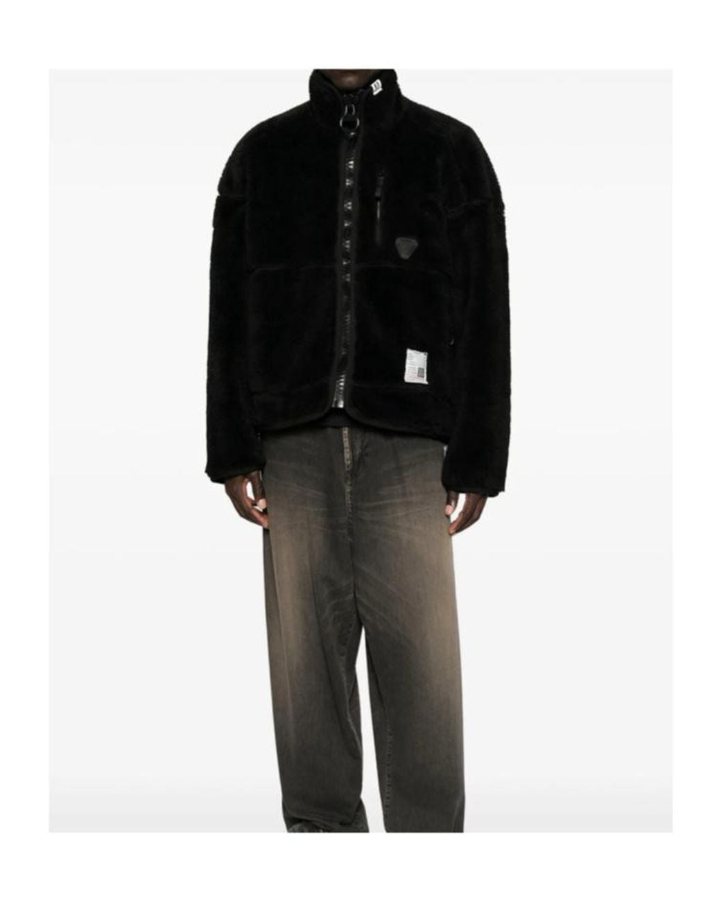 Maison Mihara Yasuhiro Black Wide Back Boa Jacket for men