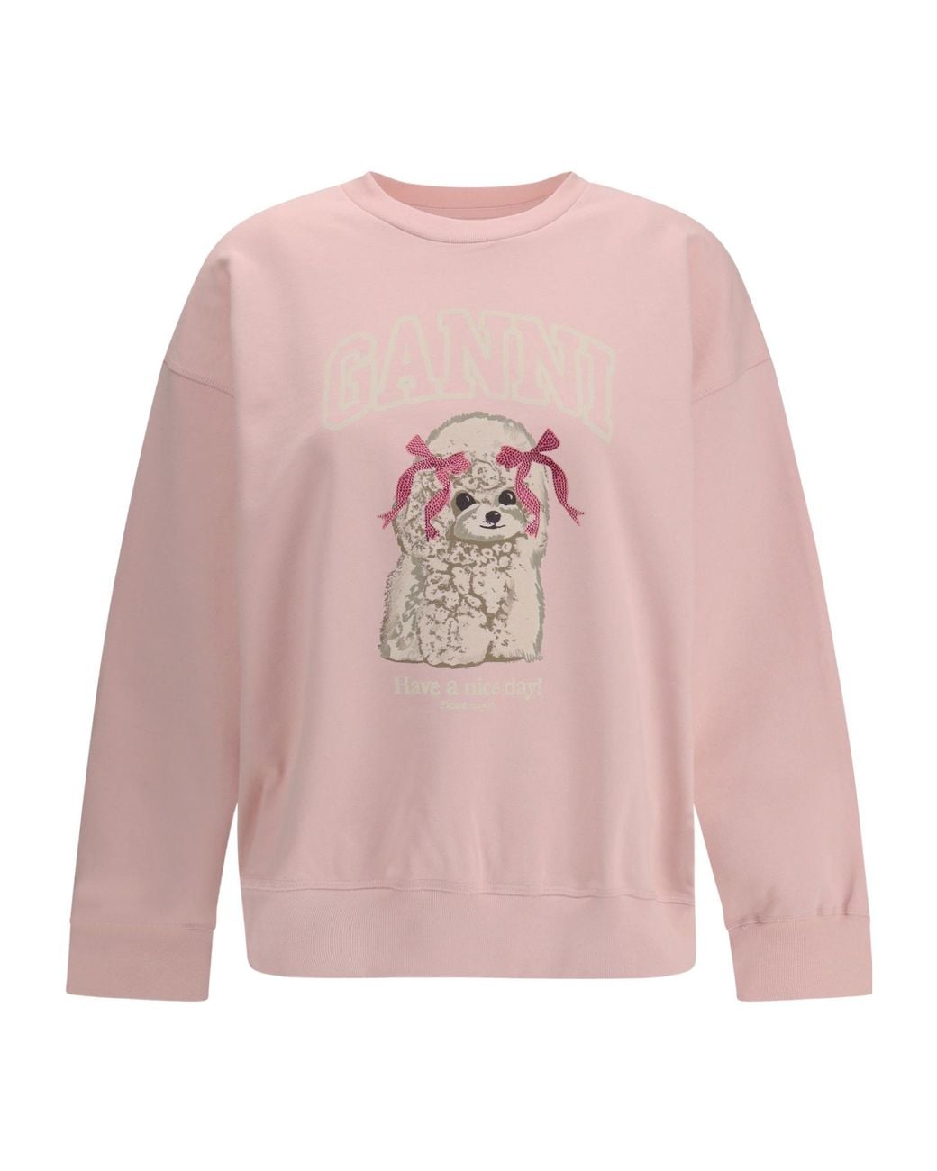 Ganni Pink Poodle Sweatshirt