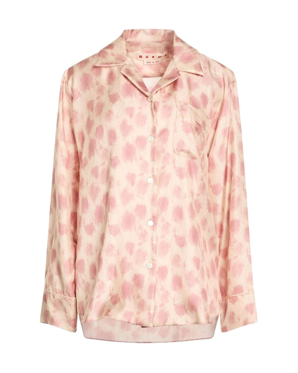 Marni Pink Patterned Shirts Blouses