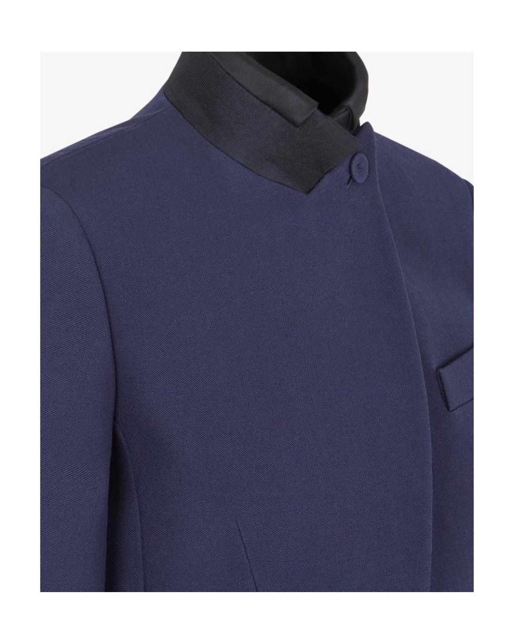 Fendi Blue Button-Up Cropped Jacket