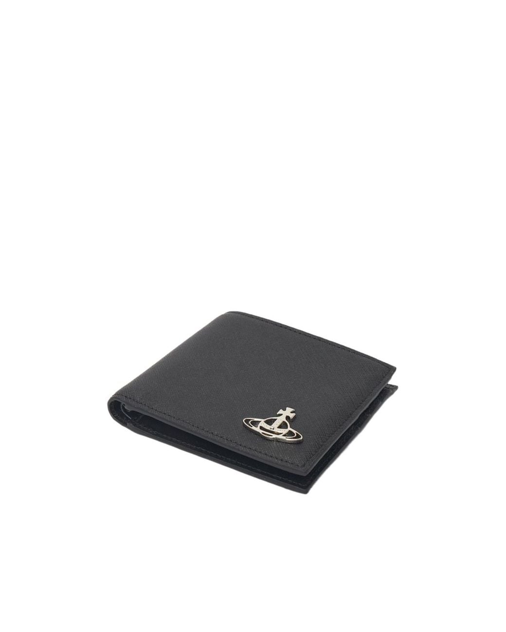 Vivienne Westwood Blue Orb Plaque Bi-Fold Wallet for men
