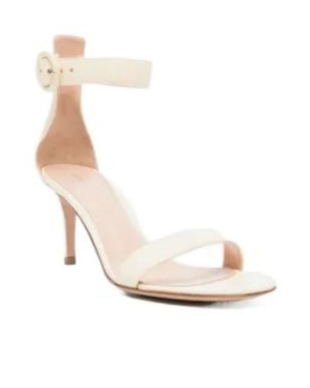 Gianvito Rossi White 65Mm Portofino Ankle-Strap Leather Sandals