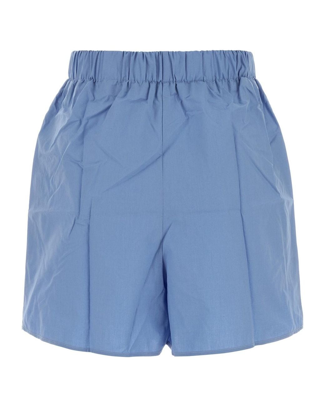 Frankie Shop Blue Elastic-Waist Shorts