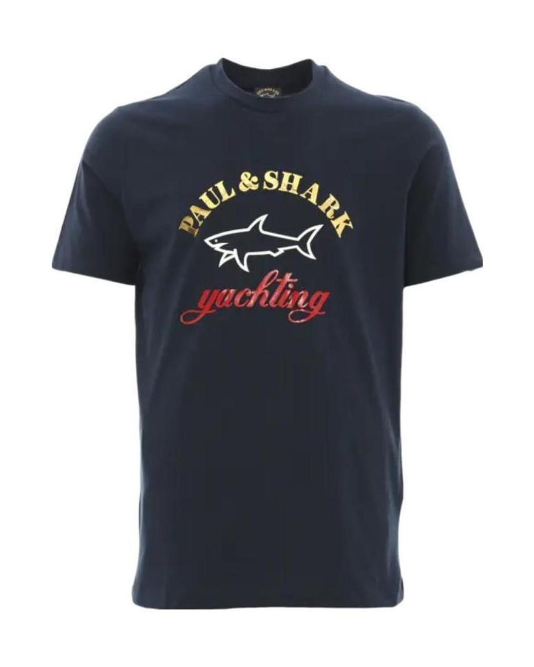Paul & Shark Blue Logo Details T-Shirt for men