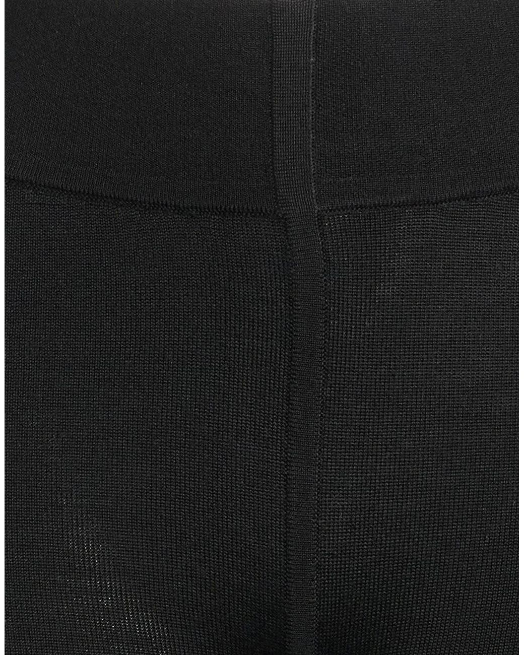 Rick Owens Black Plain Colour Leggings