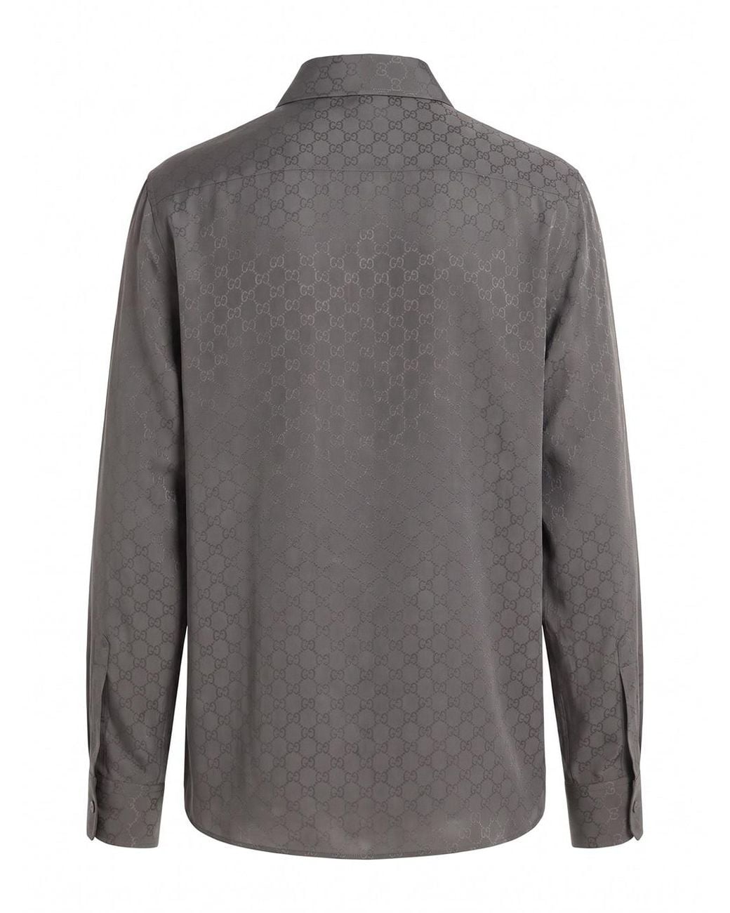 Gucci Gray Gg Jacquard Shirt