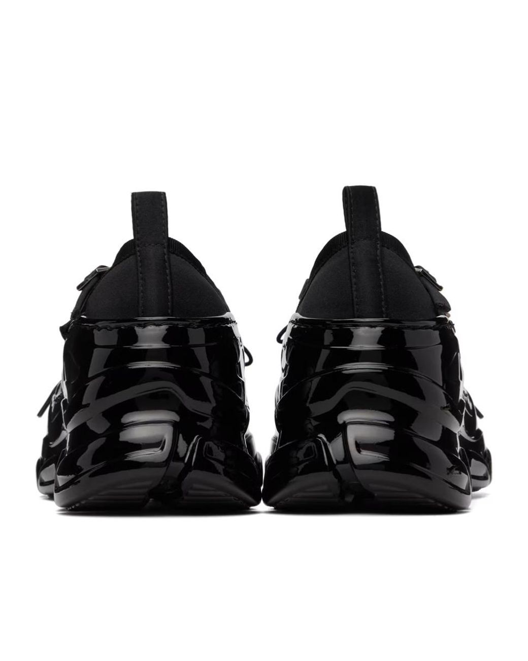Simone Rocha Black Round Toe Panelled Ballerines