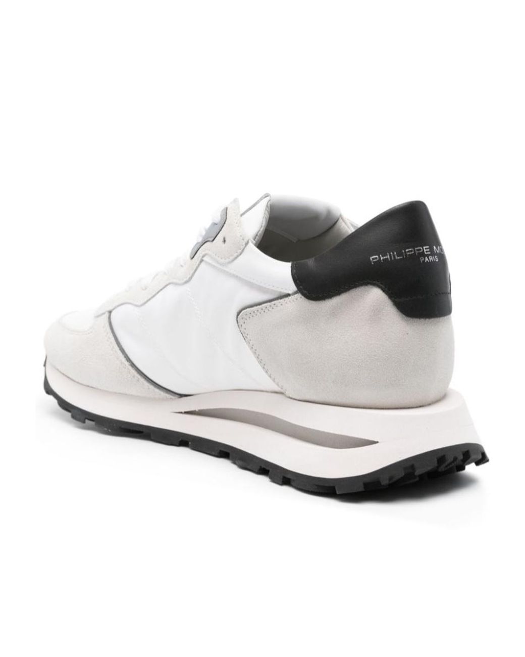 Philippe Model White Panelled Lace-Up Sneakers for men