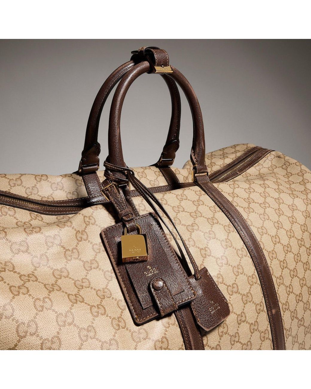 Gucci Brown Essence Classic Large Duffle Bag for men