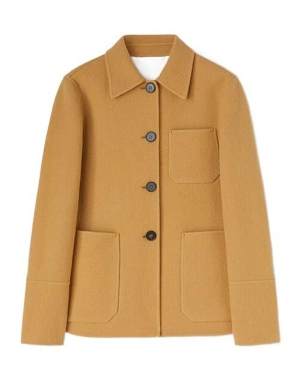 Jil Sander Brown Single-Breasted Buttoned Overshirt