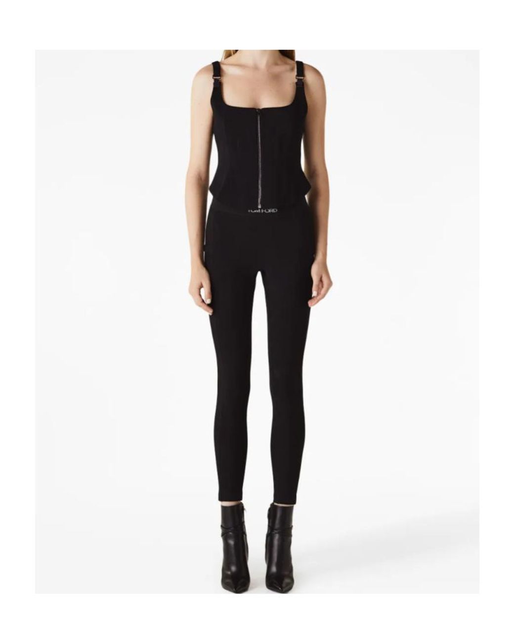 Tom Ford Blue Square Neck Corset Top