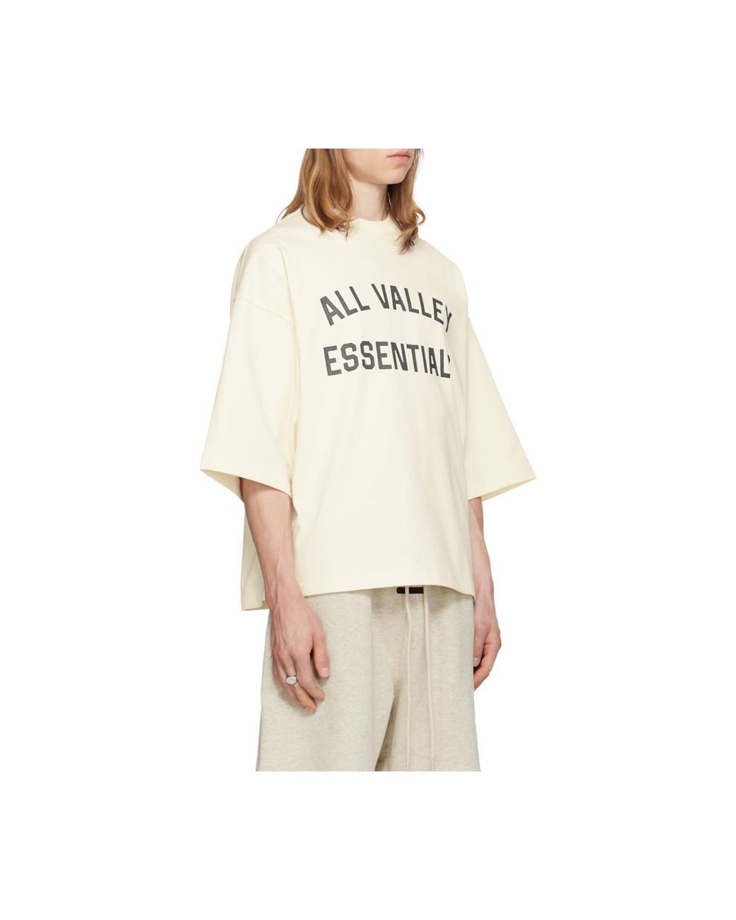 Fear Of God White All Valley Logo T-Shirt for men