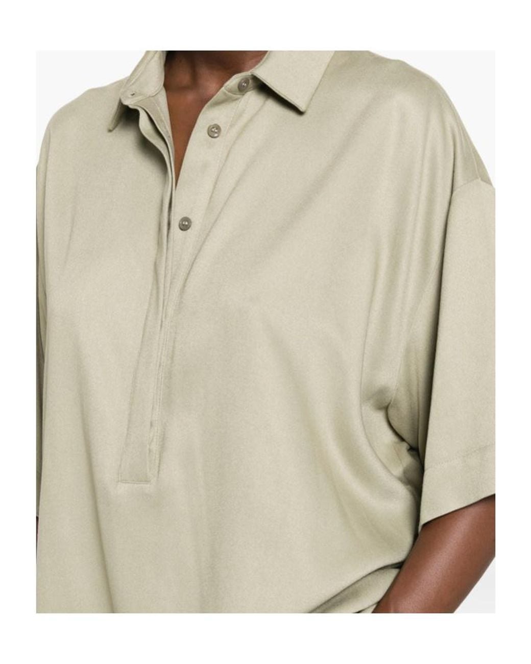 Frankie Shop Natural Short-Sleeve Polo Shirt