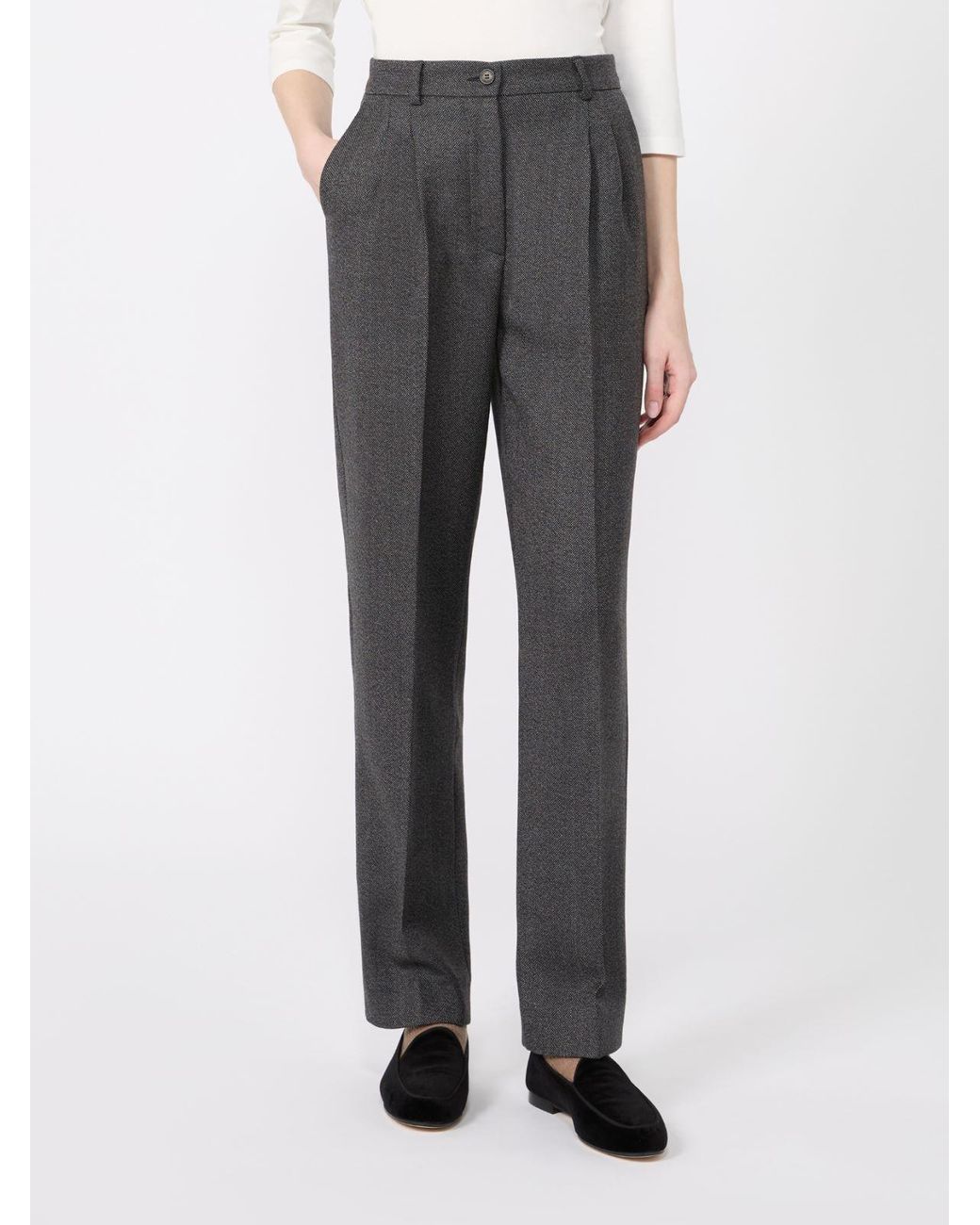 Weekend by Maxmara Gray Belt Loop Casual Pants