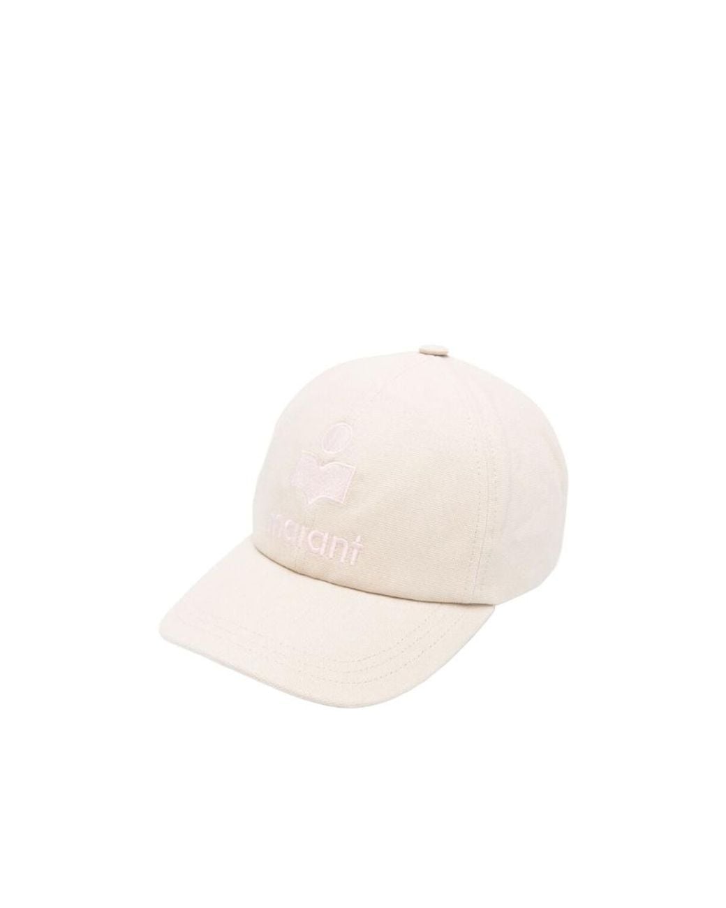 Isabel Marant White Logo Embroidered Baseball Cap