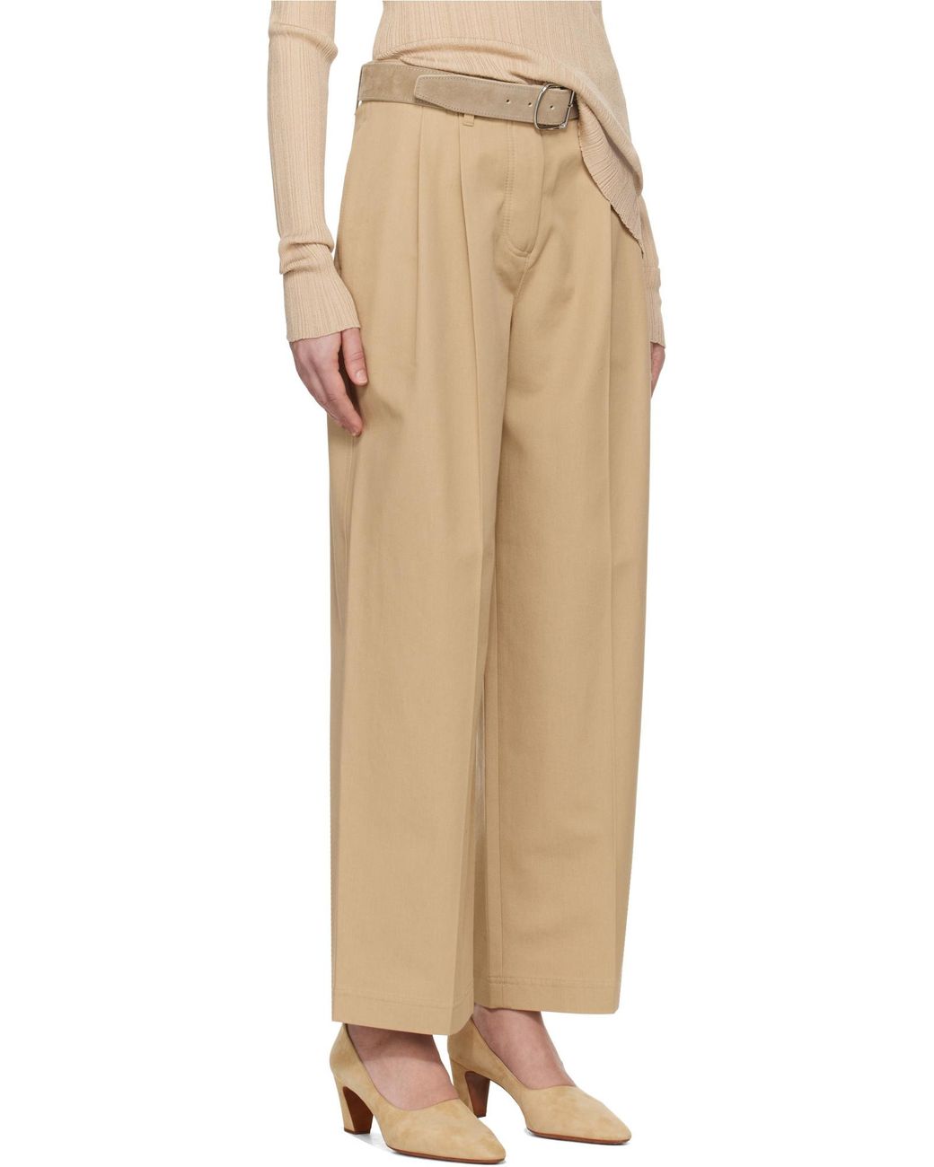 Totême Natural Totême Wide-Leg Trousers