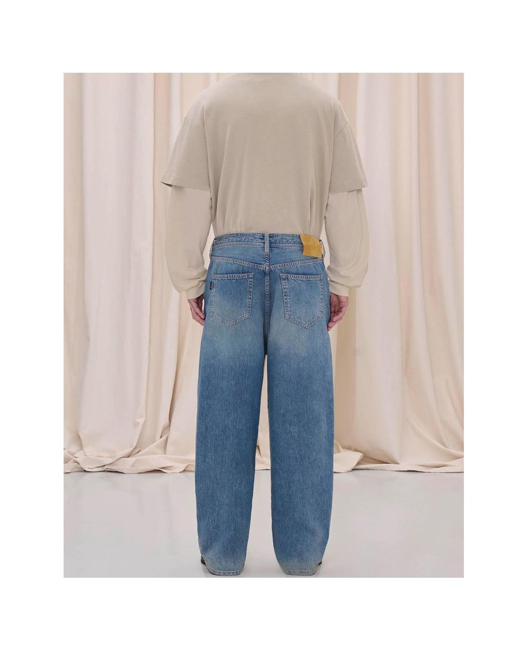 Haikure Blue Ray Wide-Leg Jeans for men
