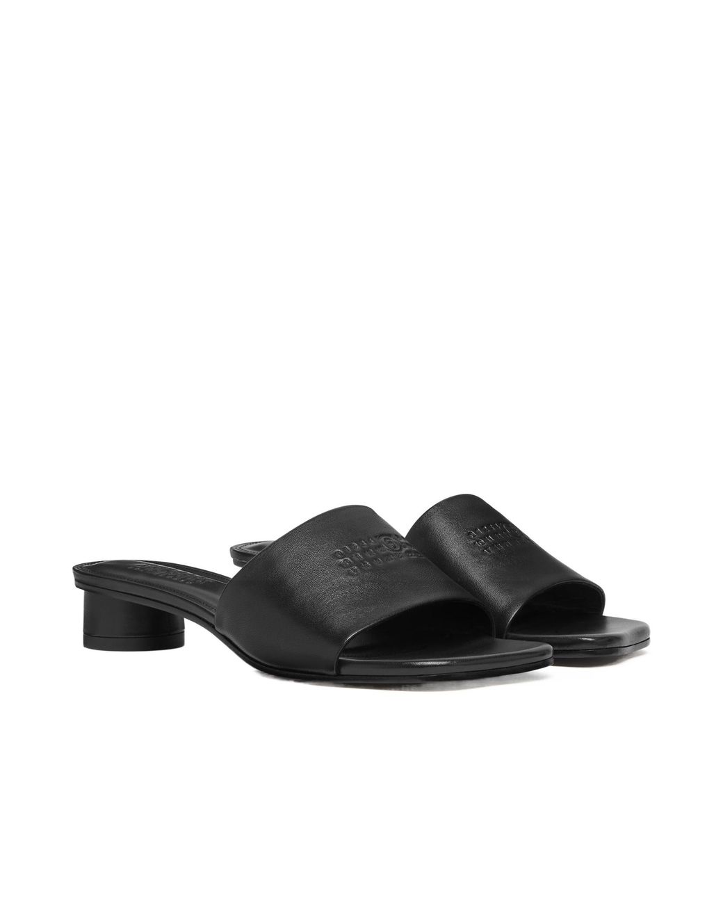 MM6 by Maison Margiela Black Anatomic Sandals