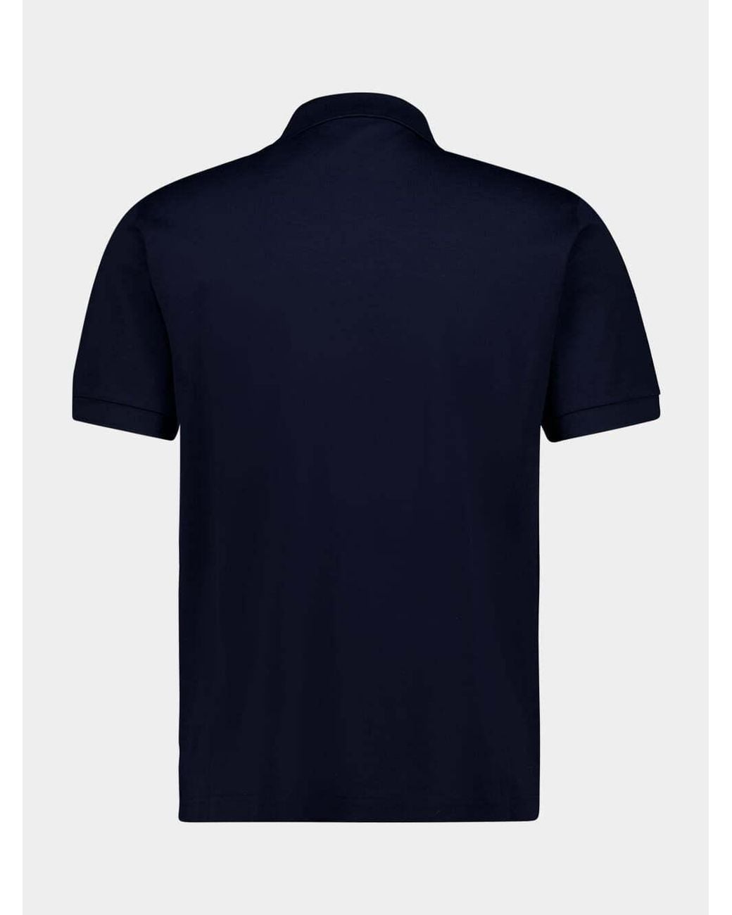 Prada Blue Triangle-Patch Short-Sleeved Polo Shirt for men
