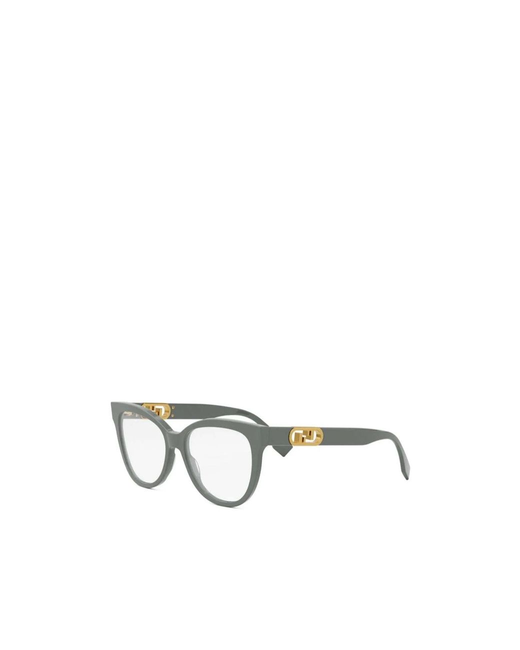 Fendi White Eyewear Cat-Eye Glasses for men