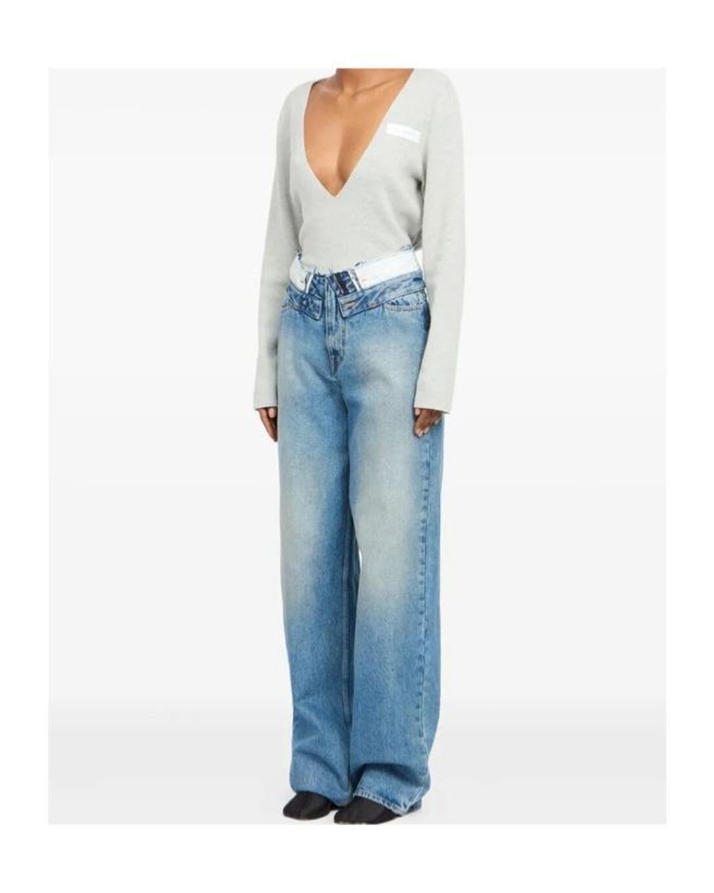MM6 by Maison Margiela Blue Straight-Leg Jeans