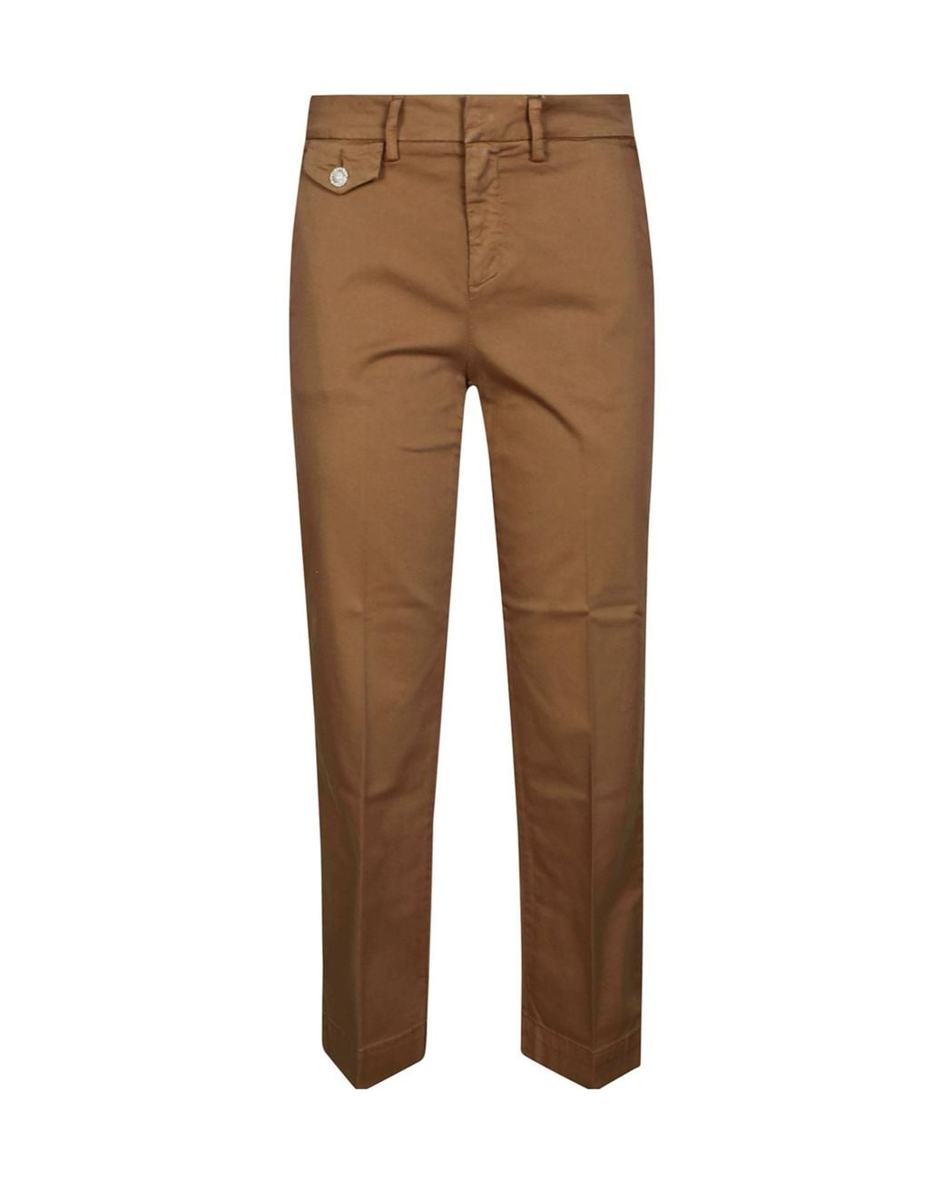 Liu Jo Brown Logo Plaque Cropped Trousers