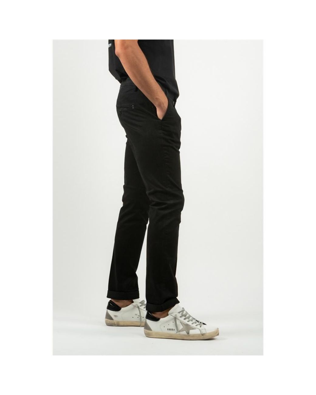 Dondup Black Gaubert Slim-Fit Trousers for men