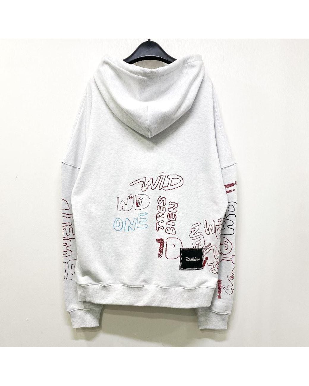 we11done White Graffiti Print Hoodie for men