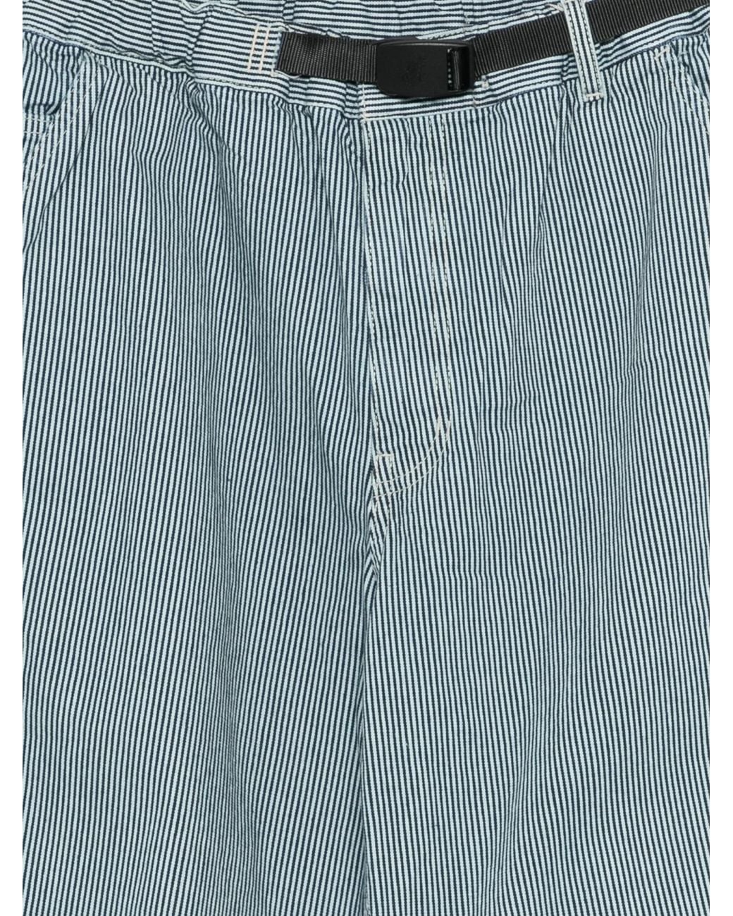 Gramicci Blue Striped Belted Trousers for men