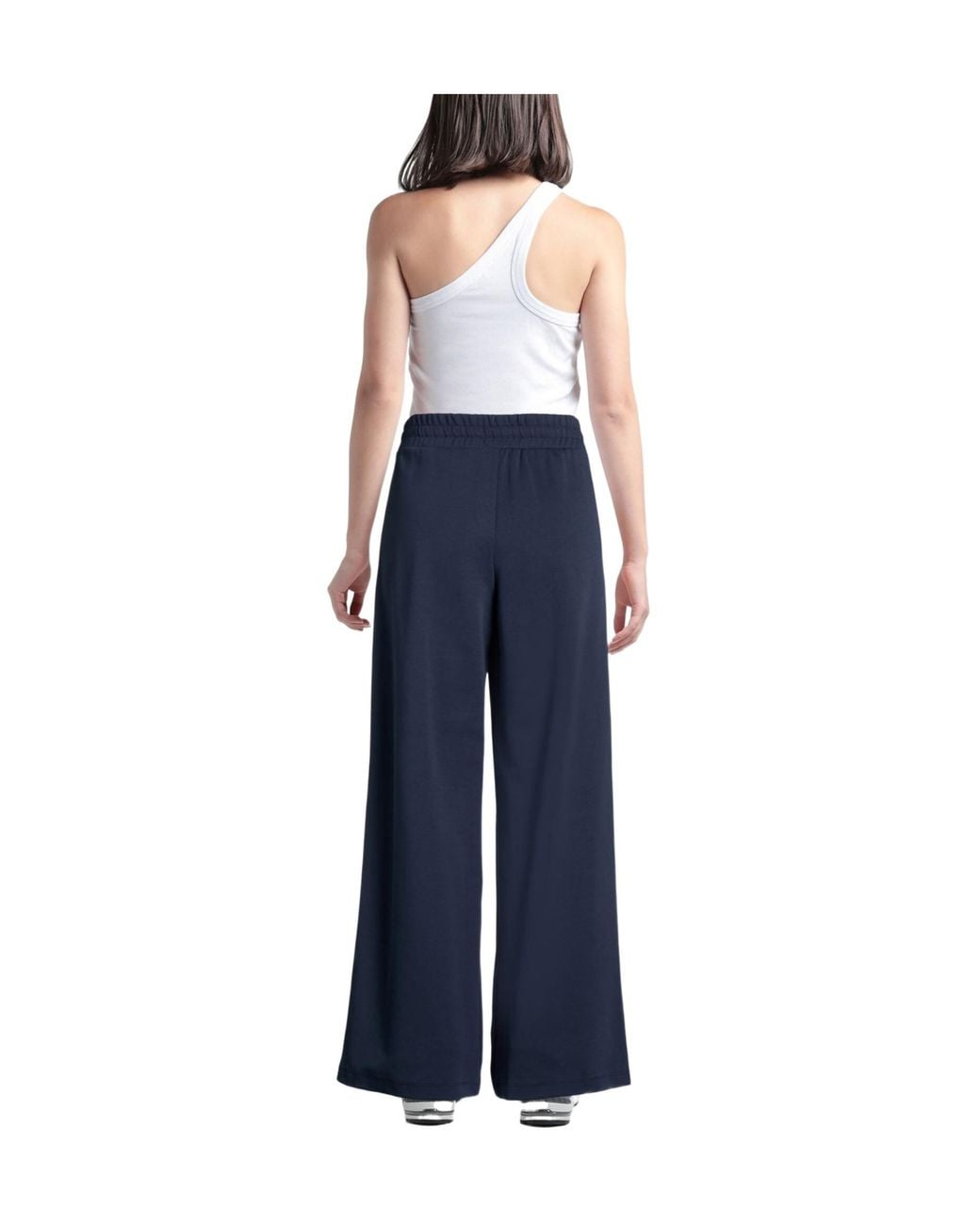 Weekend by Maxmara Blue Solid-Colored Sweatpants