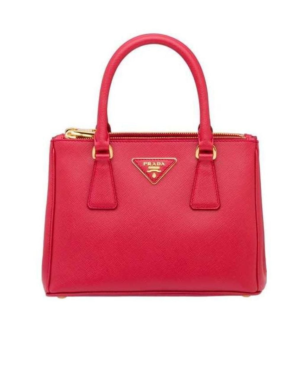 Prada Red Galleria Small Saffiano Leather Bag