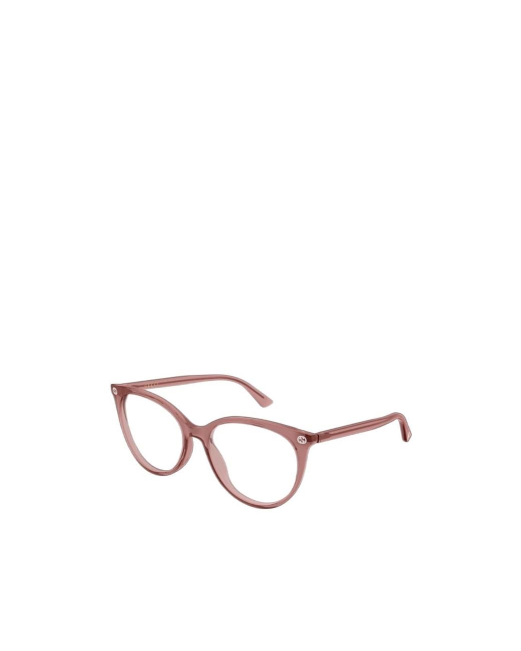 Gucci Pink Cat-Eye Logo Glasses