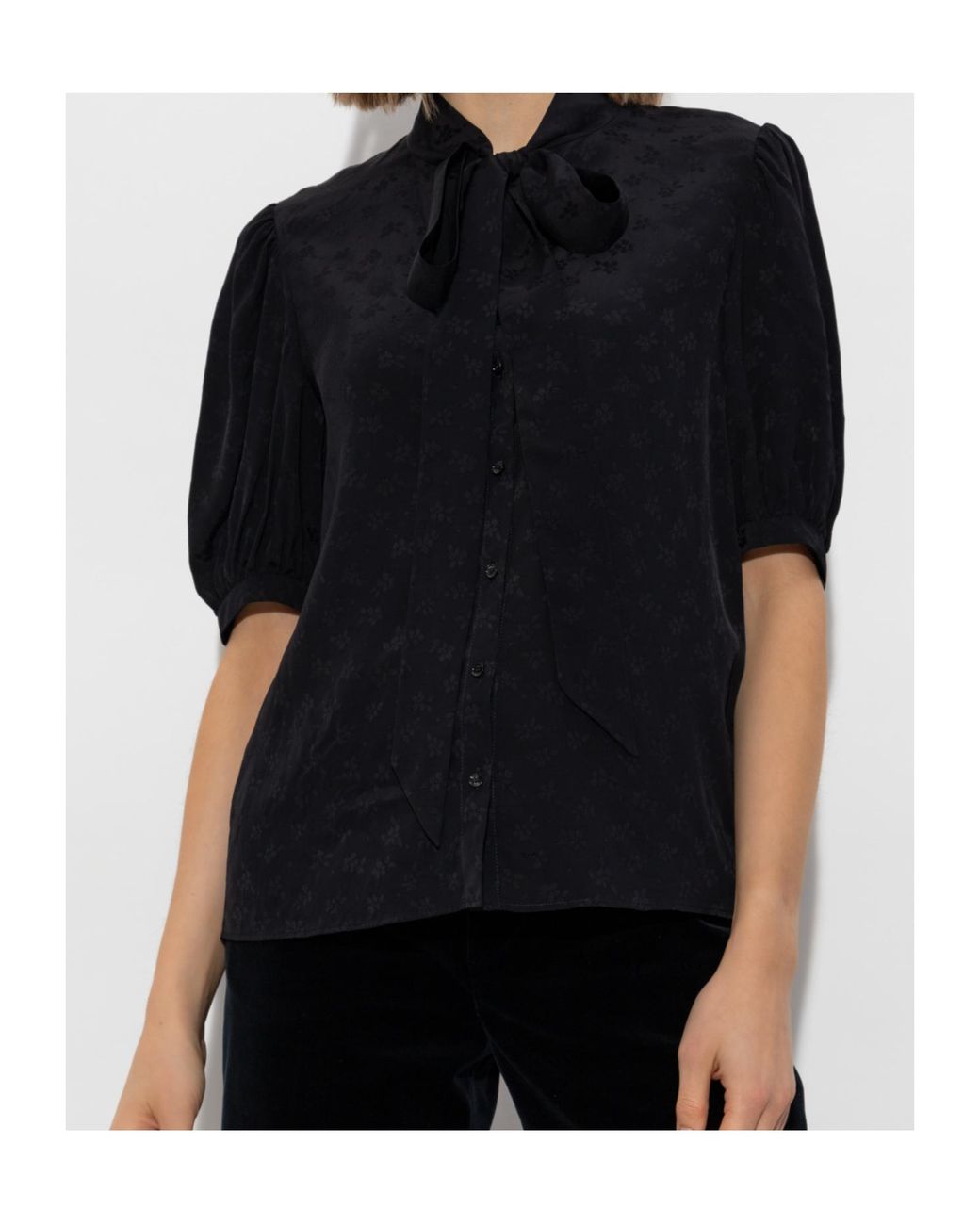 Chloé Black Chloé Floral Pattern Blouse