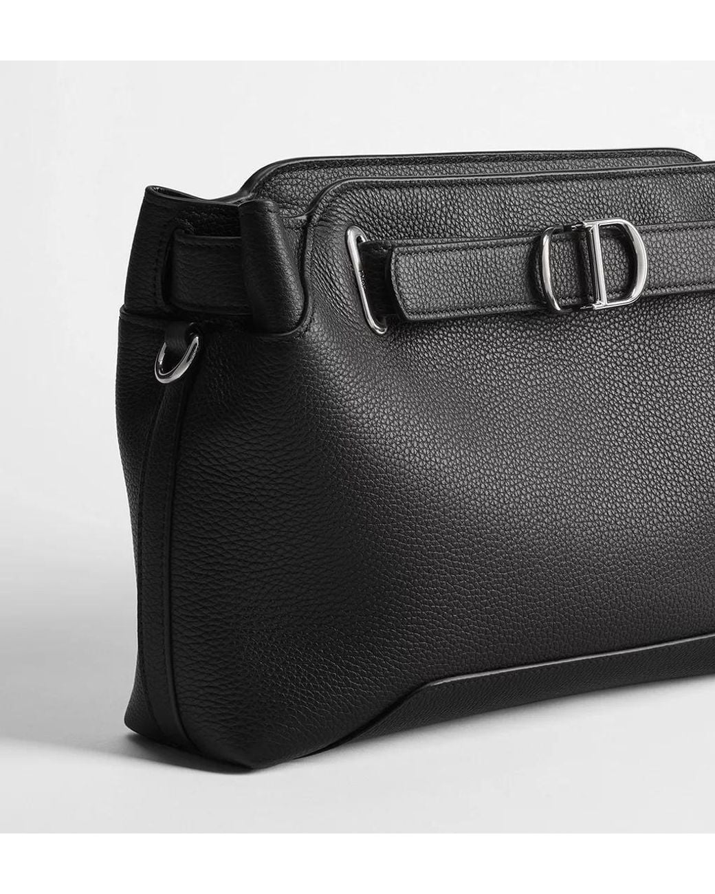 Dior Black Normandie A5 Triangle Pouch for men