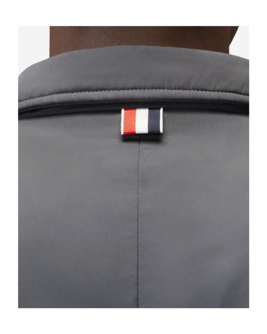 Thom Browne Gray 4-Bar Down-Filled Overcoat for men