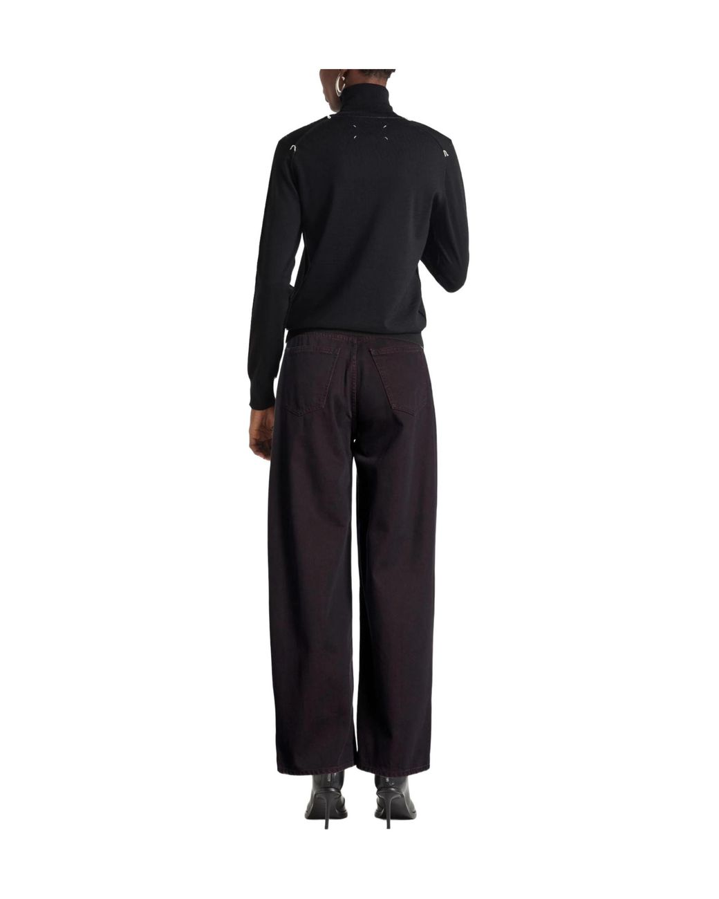 MM6 by Maison Margiela Blue Solid Color Denim Trousers