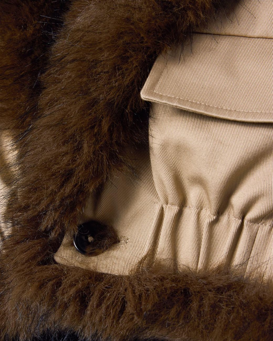 Céline Brown Faux Fur Cropped Blouson