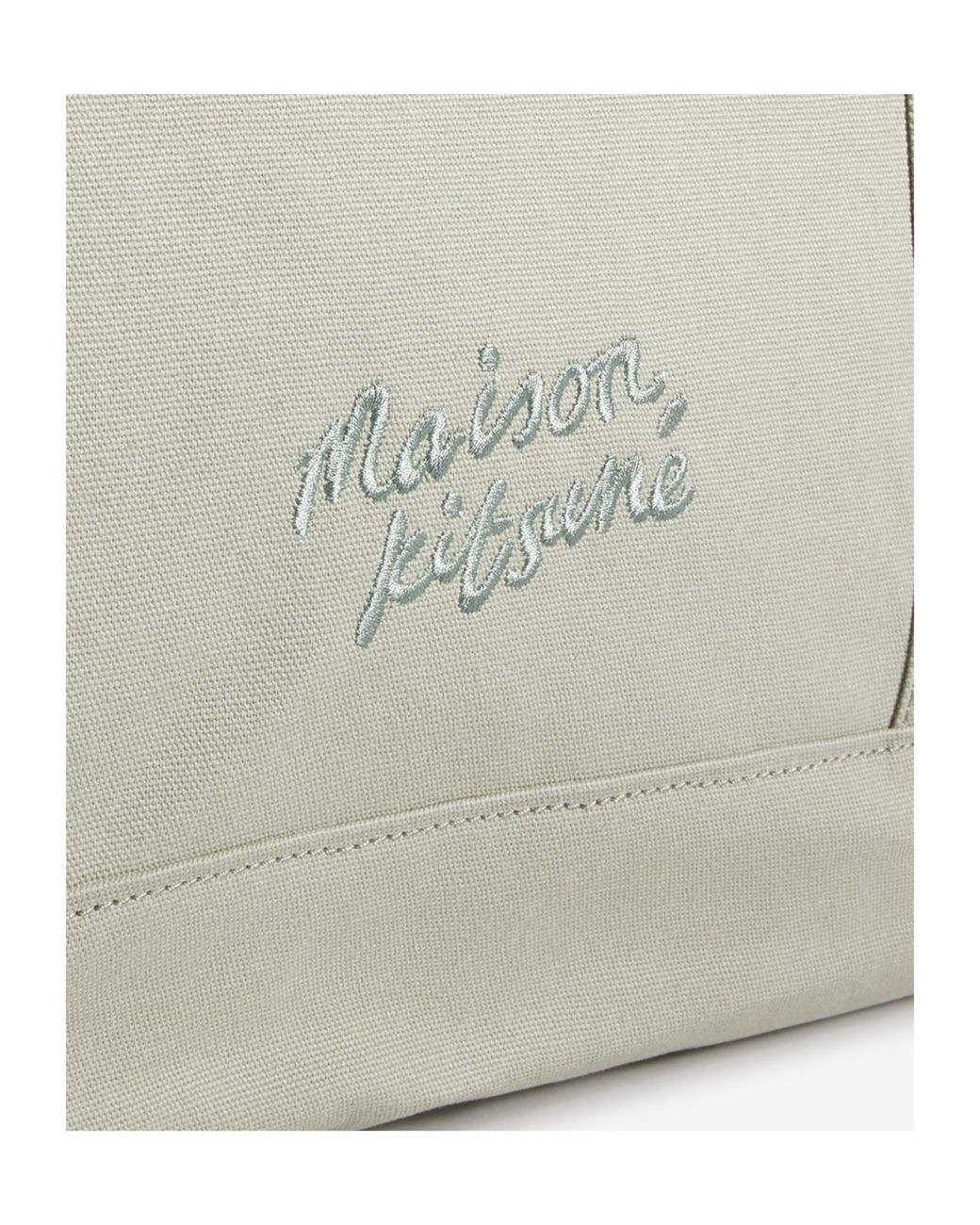 Maison Kitsuné Gray Maison Kitsuné Fox Head Xl Tote Bag for men