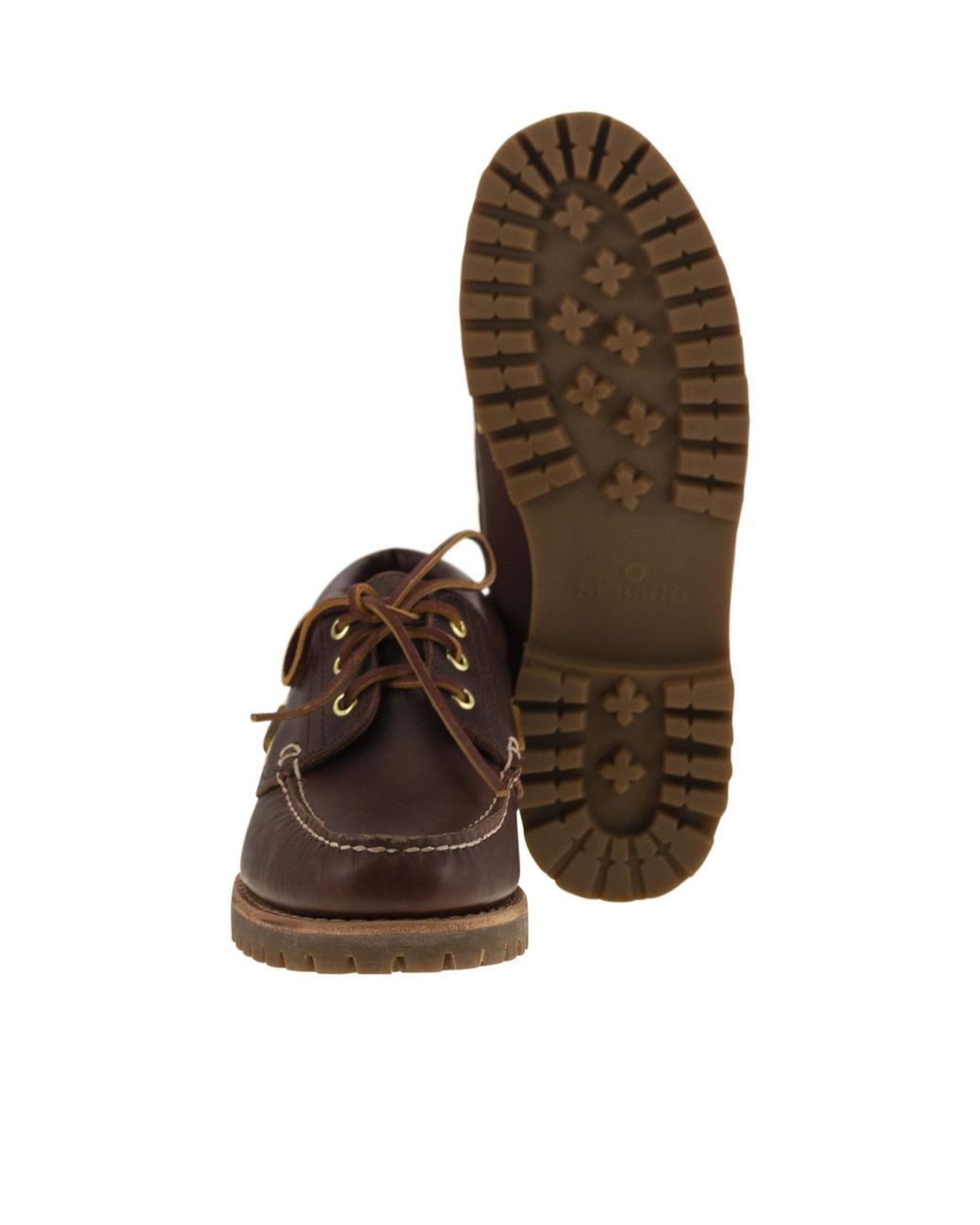 Sebago Brown Acadia Premium Lace-Up Loafers for men
