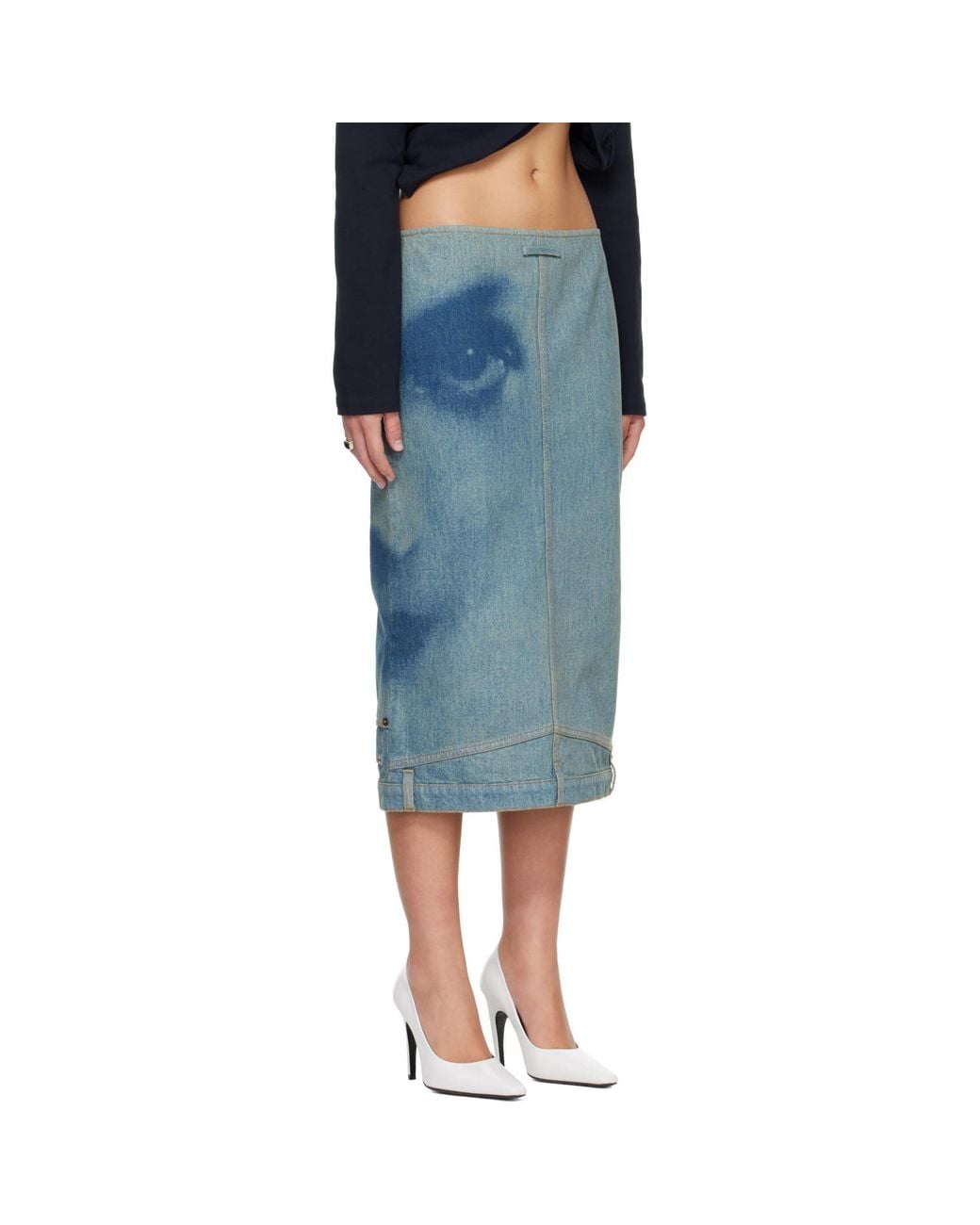 Jean Paul Gaultier Blue Denim Skirt