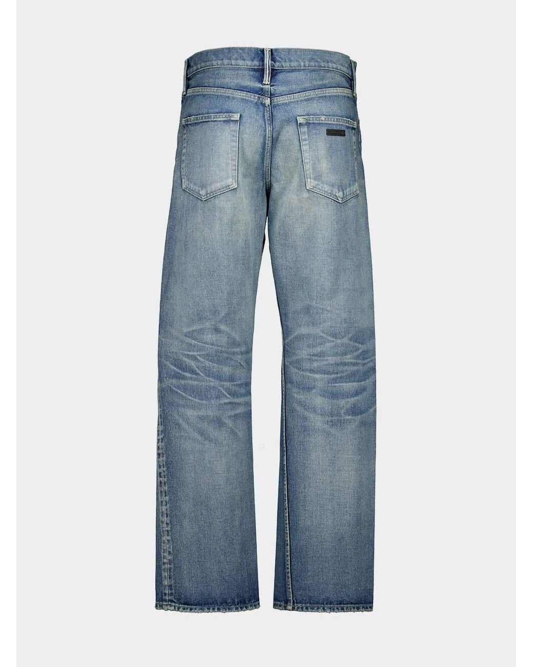 Fear Of God Blue Straight 5 Pocket Jeans for men